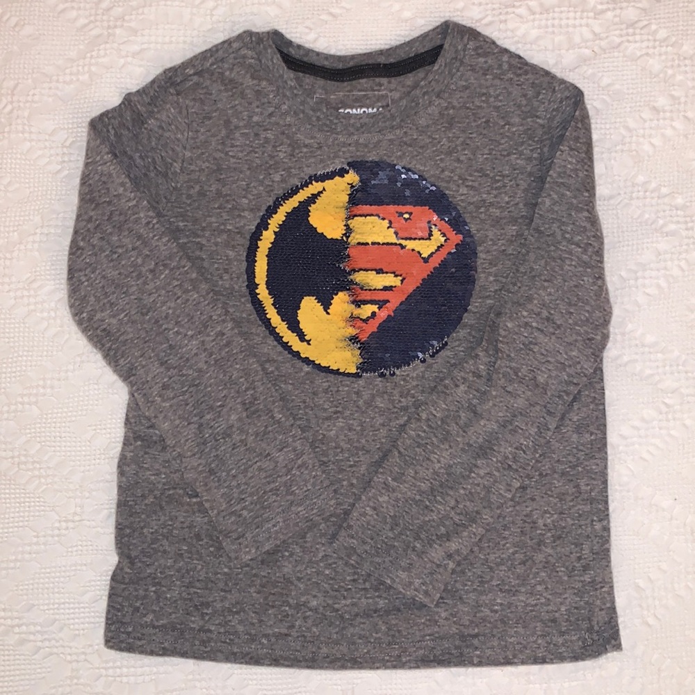 Batman/Spiderman sequin shirt